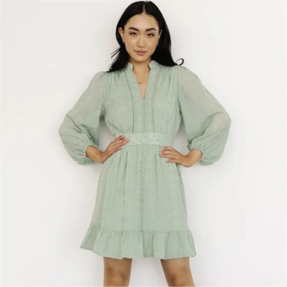 Baltic Born Light Mint Green Mini Dress